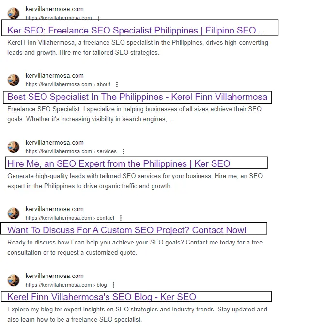 ker seo title tag in serp