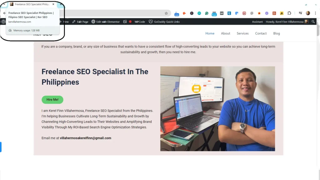 ker seo title tag in web browser